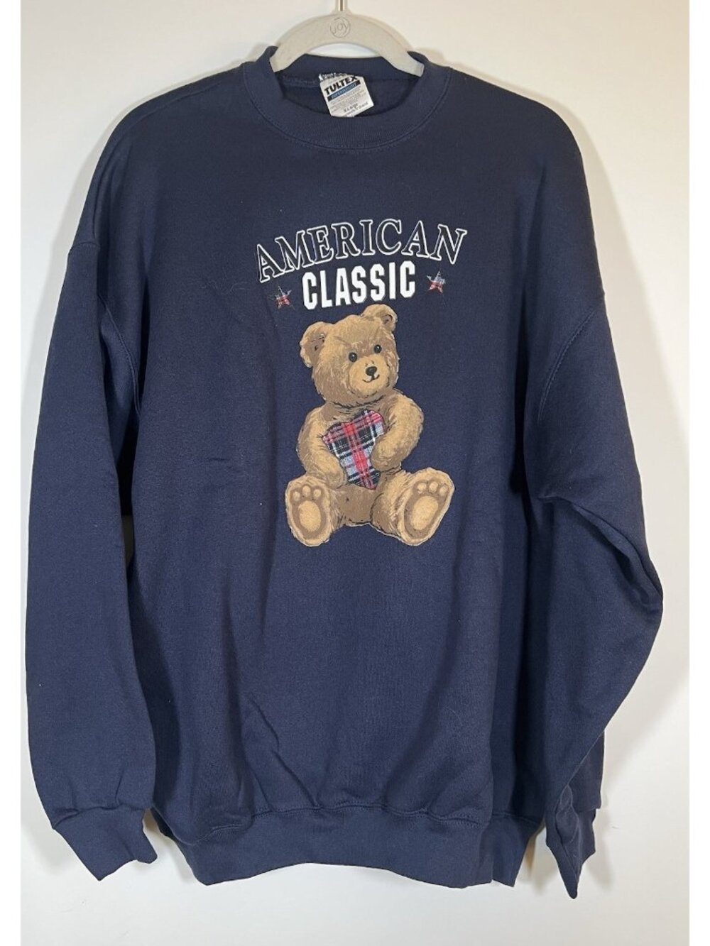 NEW Deadstock Vintage 90s American Classic Teddy Bear blue sweatshirt XL